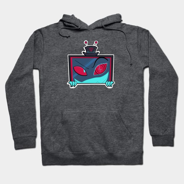 Hazbin Hotel peepers - Vox Hoodie by Pastelpandabum